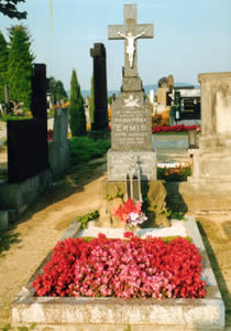 Hrob P. Františka Aloise Ermise na bludovském hřbitově