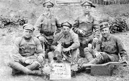 Členové ze Sboru dobrovolých hasičů Bludov v 1. světové válce.