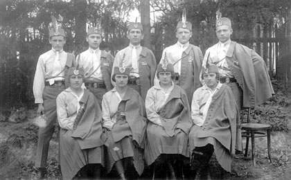 Členové Tělocvičné jednoty Orel před rokem 1918. 